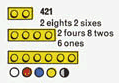 2 eights 2 sixes 2 fours 8 twos 6 ones (The Building Toy) image 2