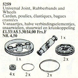 Universal Joint, Rubber Bands, and Wheels