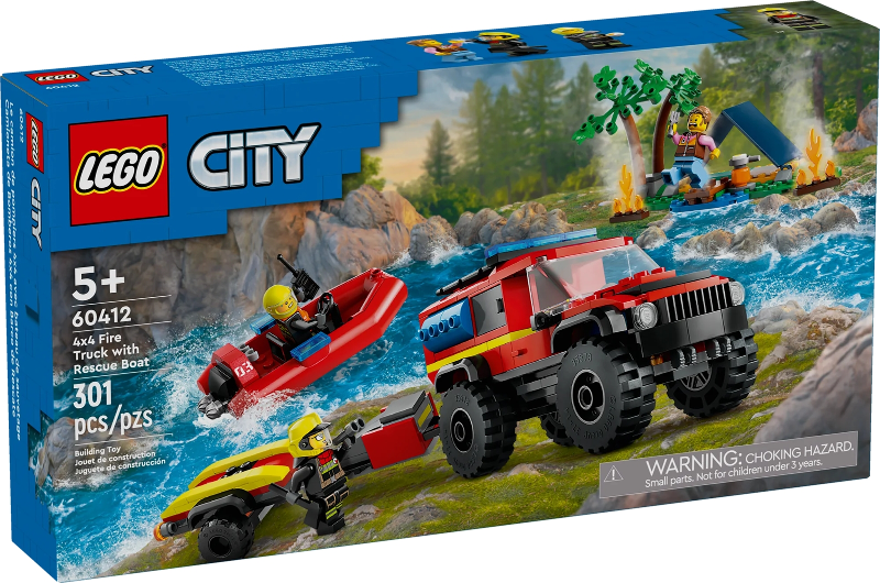 4x4 Fire Engine with Rescue Boat