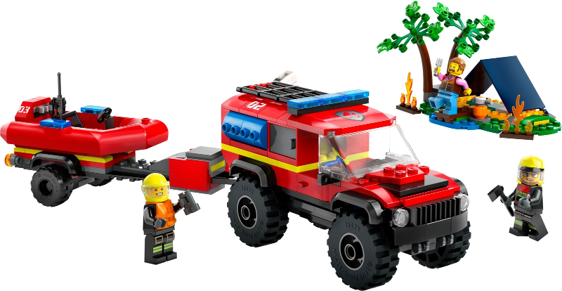4x4 Fire Engine with Rescue Boat image 2
