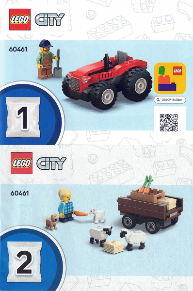 Red Farm Tractor with Trailer & Sheep image 3