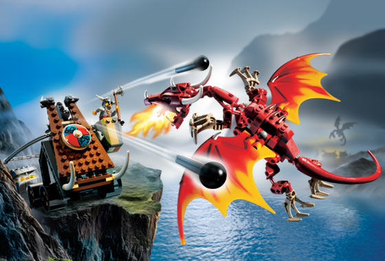 Viking Catapult versus the Nidhogg Dragon