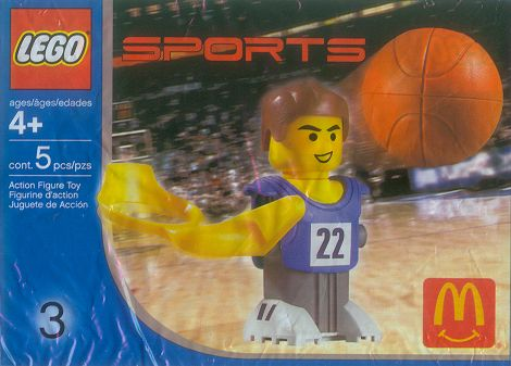 McDonald's Sports Set Number 3 - Blue Basketball Player #22 image 2