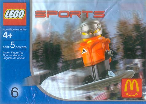 McDonald's Sports Set Number 6 - Orange Vest Snowboarder image 2