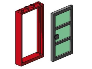 Red Frame, Black Door, Green Pane image 2