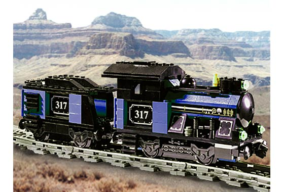 Small Train Engine with Tender Blue image 2
