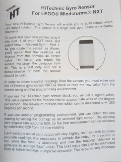Gyroscopic Sensor for Mindstorms NXT image 3