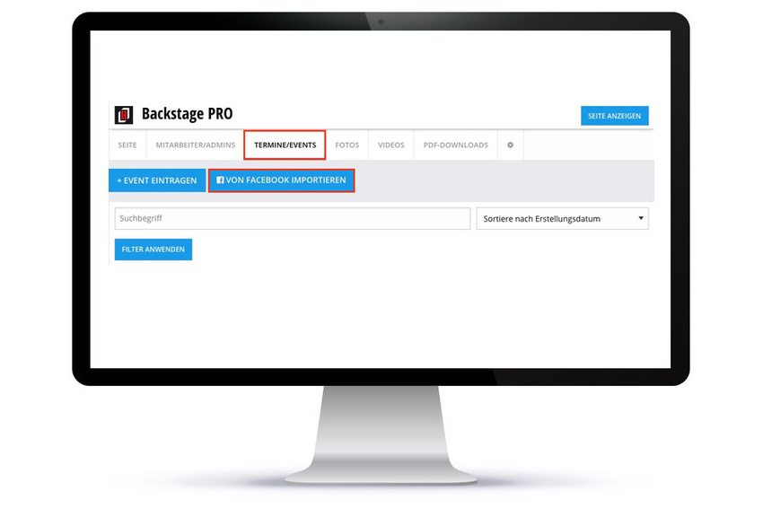 So integrierst du deine Facebook-Events schnell und einfach bei Backstage PRO