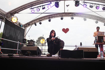 In der Trap - Wicca Phase Springs Eternal: Fotos des Rappers live auf dem Maifeld Derby 