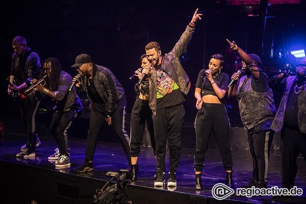 Viel Action - Justin Timberlake: Bilder des Superstars live in der SAP Arena Mannheim 