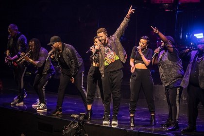 Viel Action - Justin Timberlake: Bilder des Superstars live in der SAP Arena Mannheim 