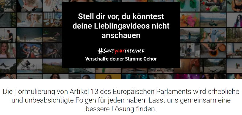 YouTube verstärkt Protest gegen die EU-Urheberrechtsreform, erhält aber auch Gegenwind