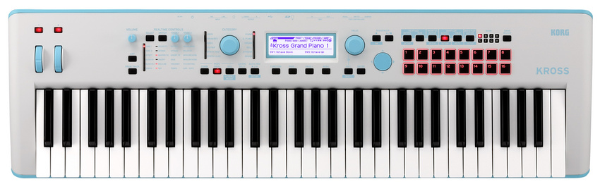 Das neue Korg Kross 61 Modell in Blau