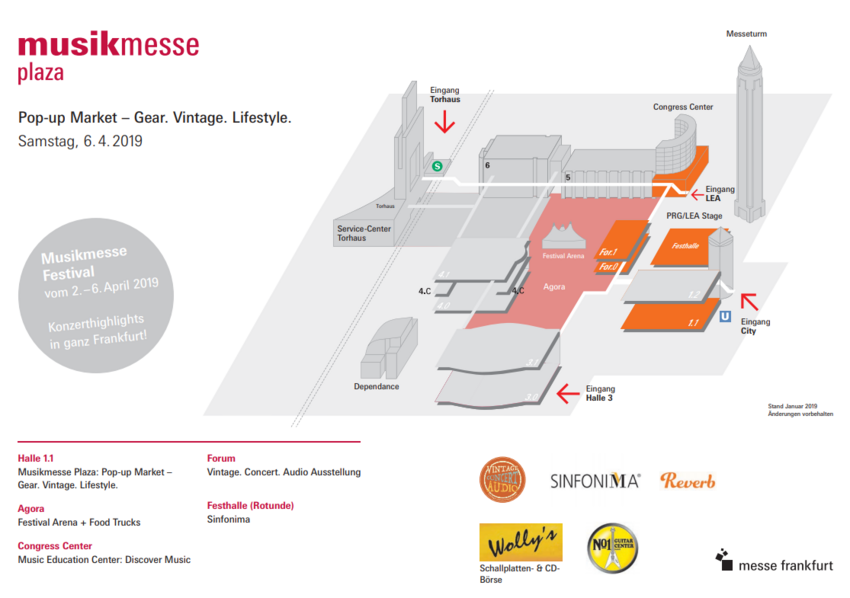 Der Lageplan der neuen Musikmesse Plaza