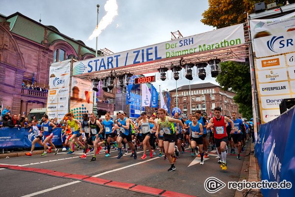 Dem Regen entronnen - SRH Dämmer Marathon 2019: Bilder des Laufevents in Mannheim 