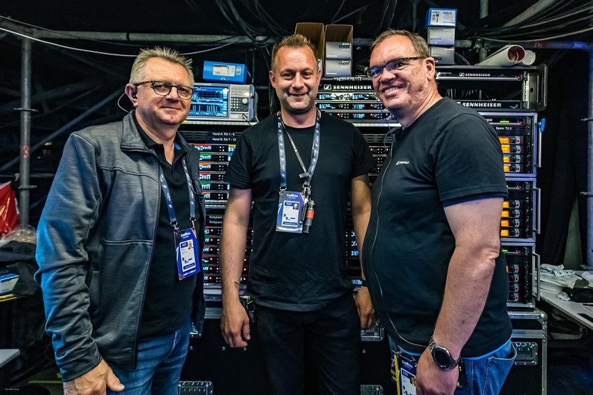 Sennheisers Team für den ESC: Gerhard Spyra, Christian Almer Frederiksen und Volker Schmitt …