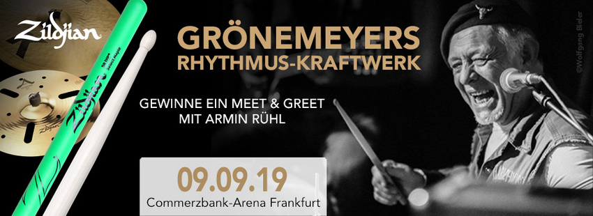 Gewinne mit ZILDJIAN ein Meet & Greet mit Grönemeyer-Schlagzeuger Armin Rühl!