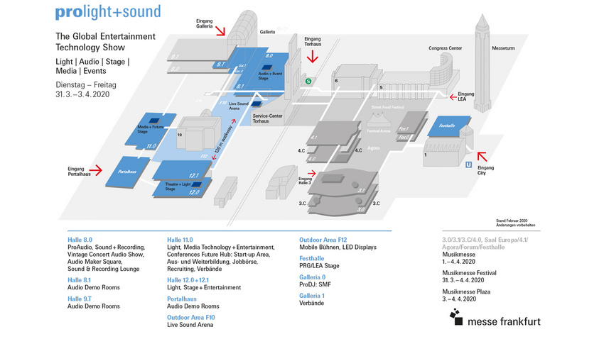 Prolight + Sound Hallenplan (2020)