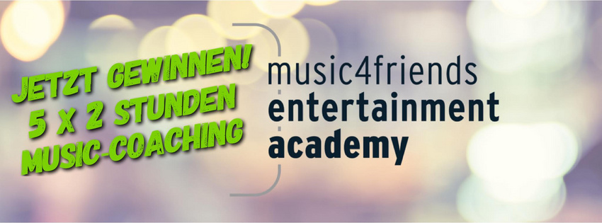 Gewinne 5x2 Stunden Online-Musikunterricht bei der music4friends entertainment academy!