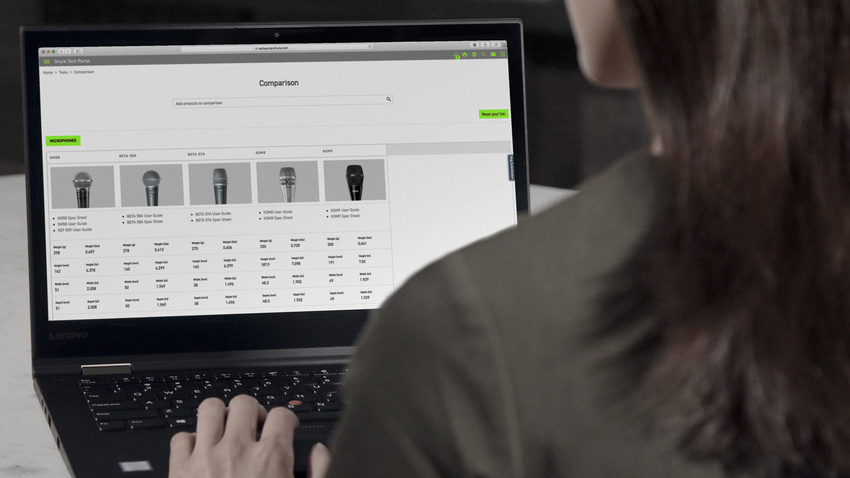 Neues Shure Tech Portal bietet einfachen Zugriff auf alle technischen Produktinformationen