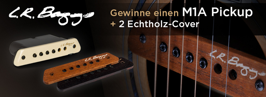 Gewinne einen L.R. Baggs Tonabnehmer mit Echtholz-Cover und Merch-Pakete!