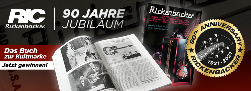 90 Jahre RICKENBACKER: Gewinne neue Saiten und das Buch zum Kult!