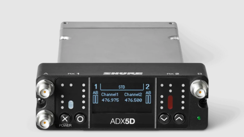 Shure präsentiert den neuen ADX5D Zwei-Kanal Slot-In Kameraempfänger