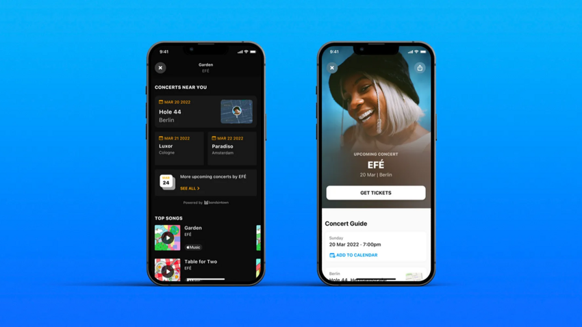 Shazam bietet ab sofort Informationen zu Live-Shows