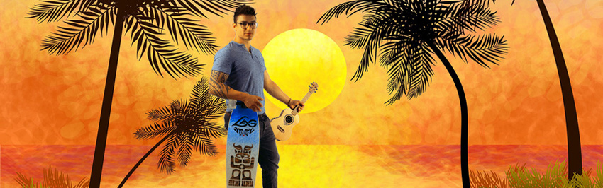 Dein Start in den Sommer: Gewinne eine Tiki-Ukulele und ein Custom LÂG-Longboard