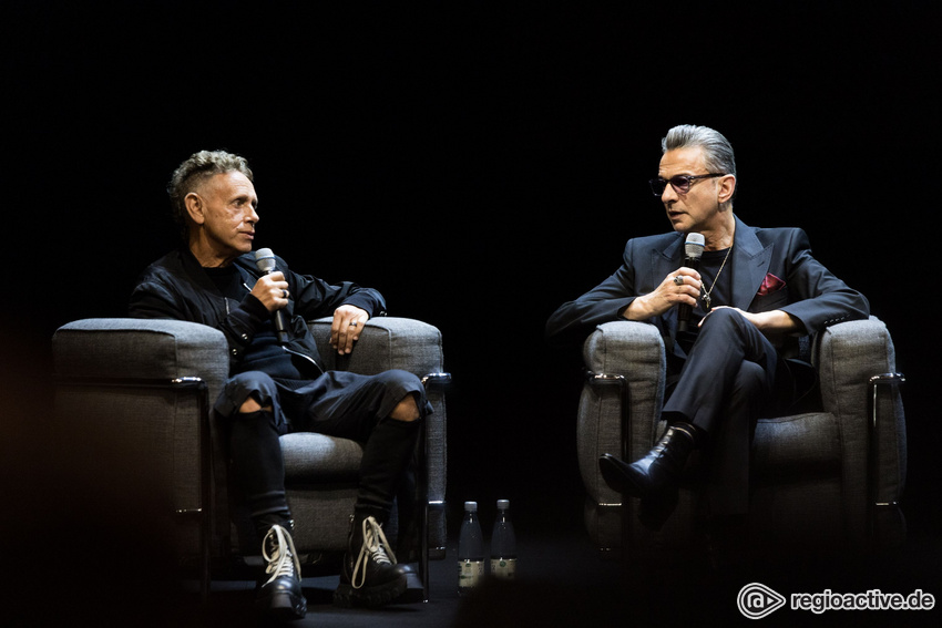 Depeche Mode bei ihrer Pressekonferenz in Berlin am 4. Oktober 2022