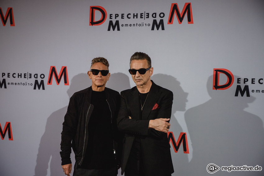 Depeche Mode bei ihrer Pressekonferenz in Berlin am 4. Oktober 2022