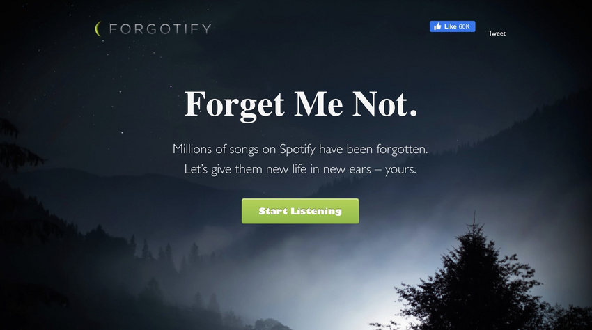 Forgotify spielt nur Spotify-Songs, die noch nie jemand gespielt hat