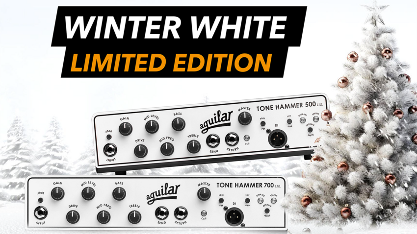 AGUILAR Amplification veröffentlicht limitierte "Winter White"-Edition der Tone Hammer 500/700