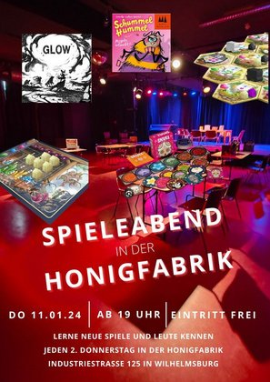 SPIELEABEND IN DER HONIGFABRIK