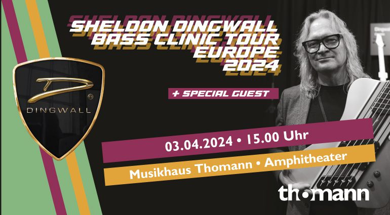 Bass-Clinic mit Sheldon Dingwall am 3. April im Musikhaus Thomann