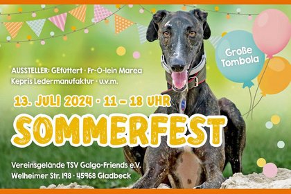 Sommerfest TSV Galgo-Friends am 13. Juli 2024