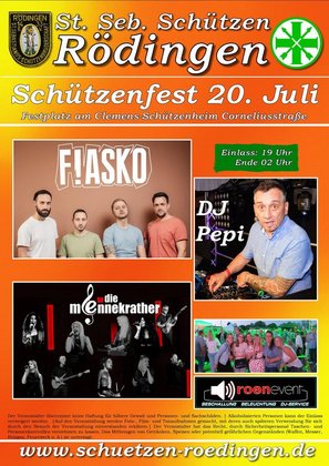 Partynacht Rödingen mit F!ASKO, Die Mennekrather & DJ Pepi beim Schützenfest Rödingen