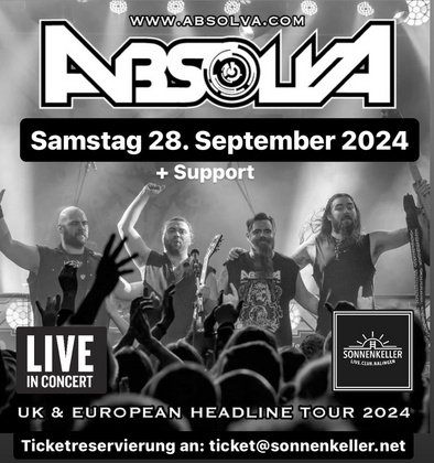 Live! ABSOLVA from Manchester - UK & European Tour 2024 + FEARPARK