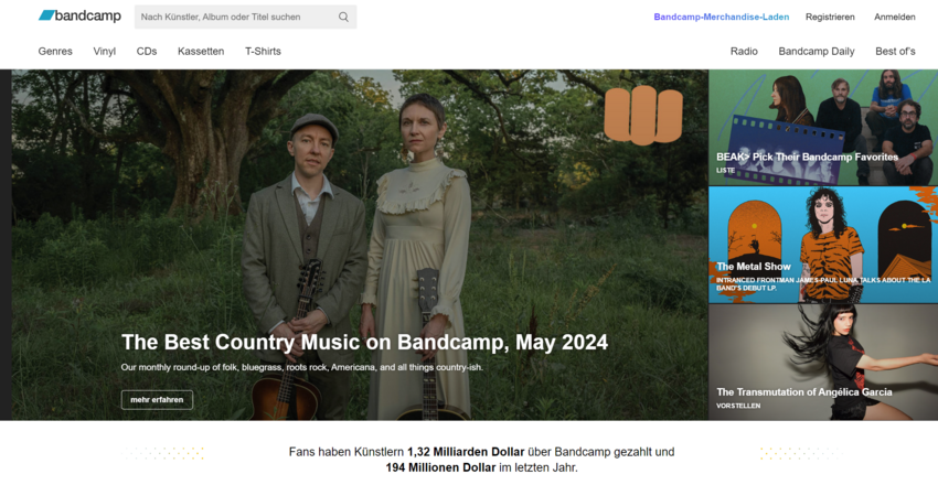 Bandcamp bietet Bands abseits des Mainstreams viele Möglichkeiten