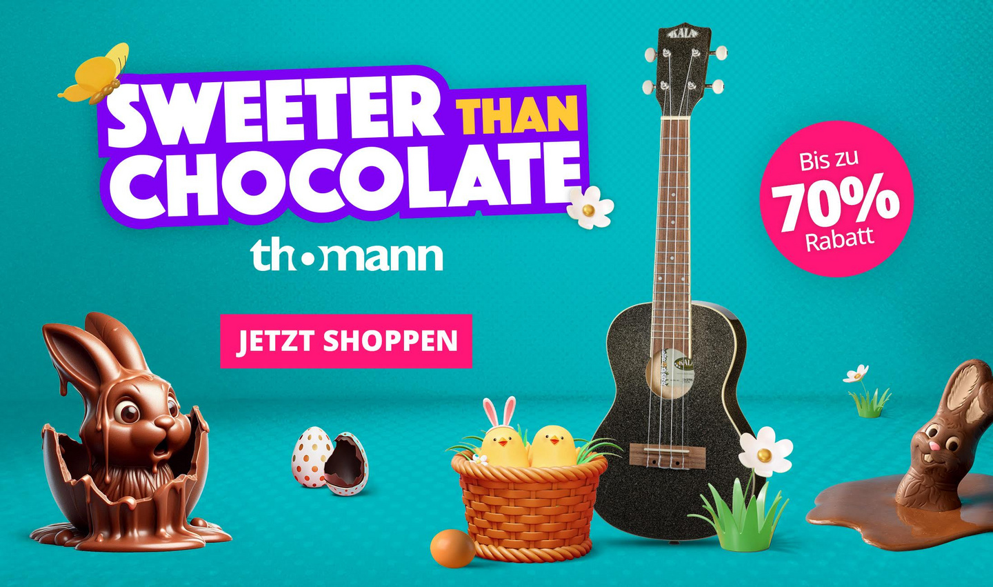 Bis zu 70 % sparen bei den exklusiven Osterdeals von Thomann