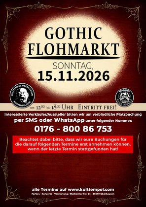 Gothic Flohmarkt am 15.11.2026