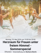 Herzraum für Frauen unter freiem Himmel - Sommerspecial