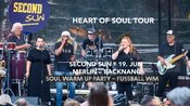 SOUL WARM UP PARTY ZUR FUSSBALL WM · SECOND SUN · 19. Juni · MERLIN · BACKNANG