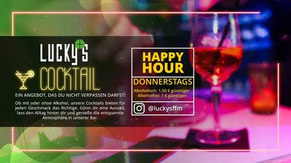 Cocktail-HappyHour im Lucky´s