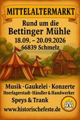 Mittelaltermarkt rund um die Bettinger Mühle
