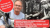 Vortrag. Starke Frauen im Heilbronner Land - NSU-Rennfahrerin Gertrude Eisenmann u.a.