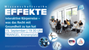 EFFEKTE-Reihe im September: Interaktive Körperreise – was das Recht mit Gesundheit zu tun hat
