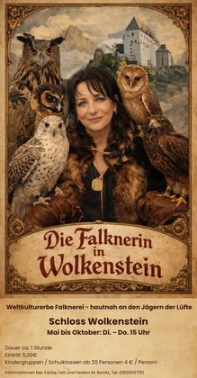 Die Falknerin in Wolkenstein