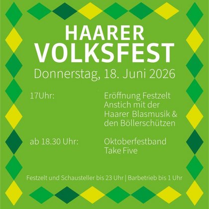 Haarer Volksfest - Anstich mit Haarer Blasmusik | Party im Zelt mit der Oktoberfestband Take Five