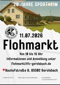 Flohmarkt 20 Jahre Sportheim